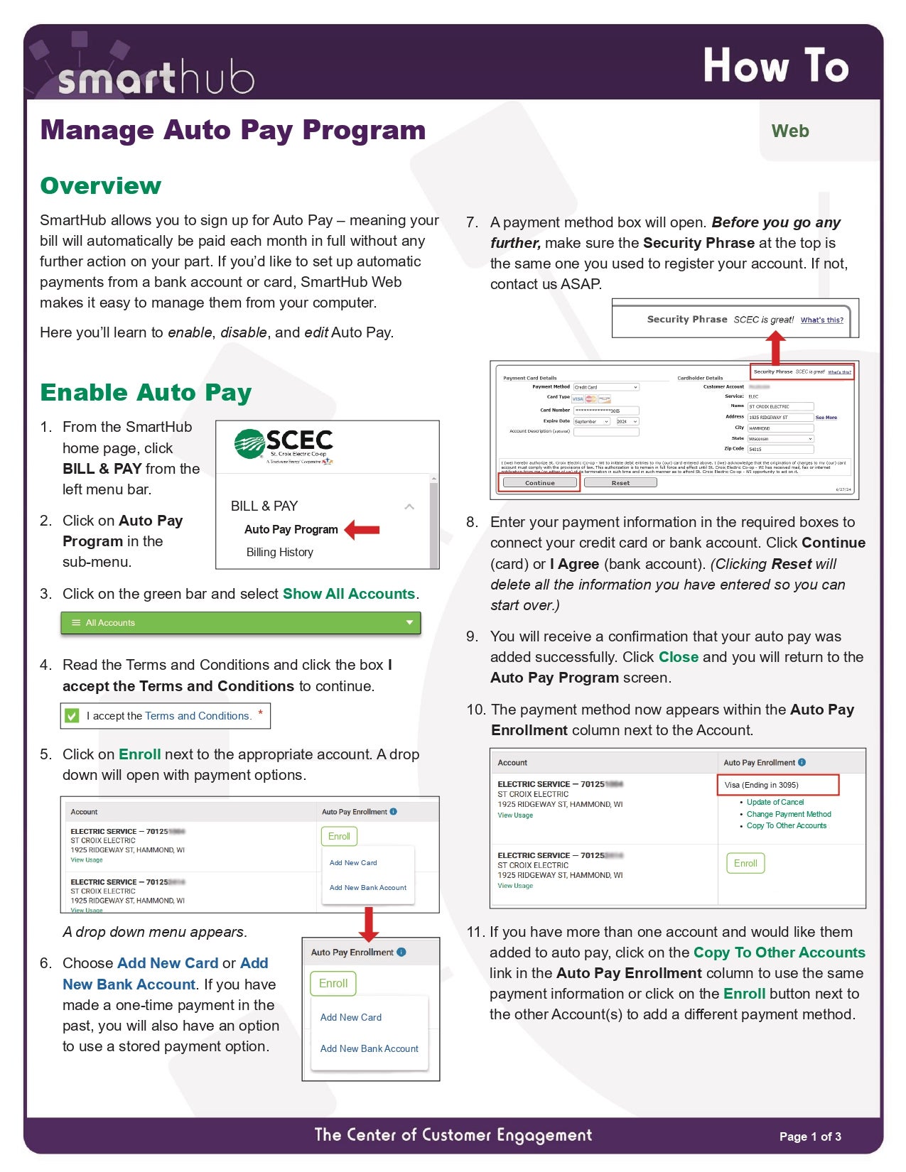 how to manage auto pay