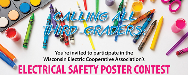 poster contest header with art supplies