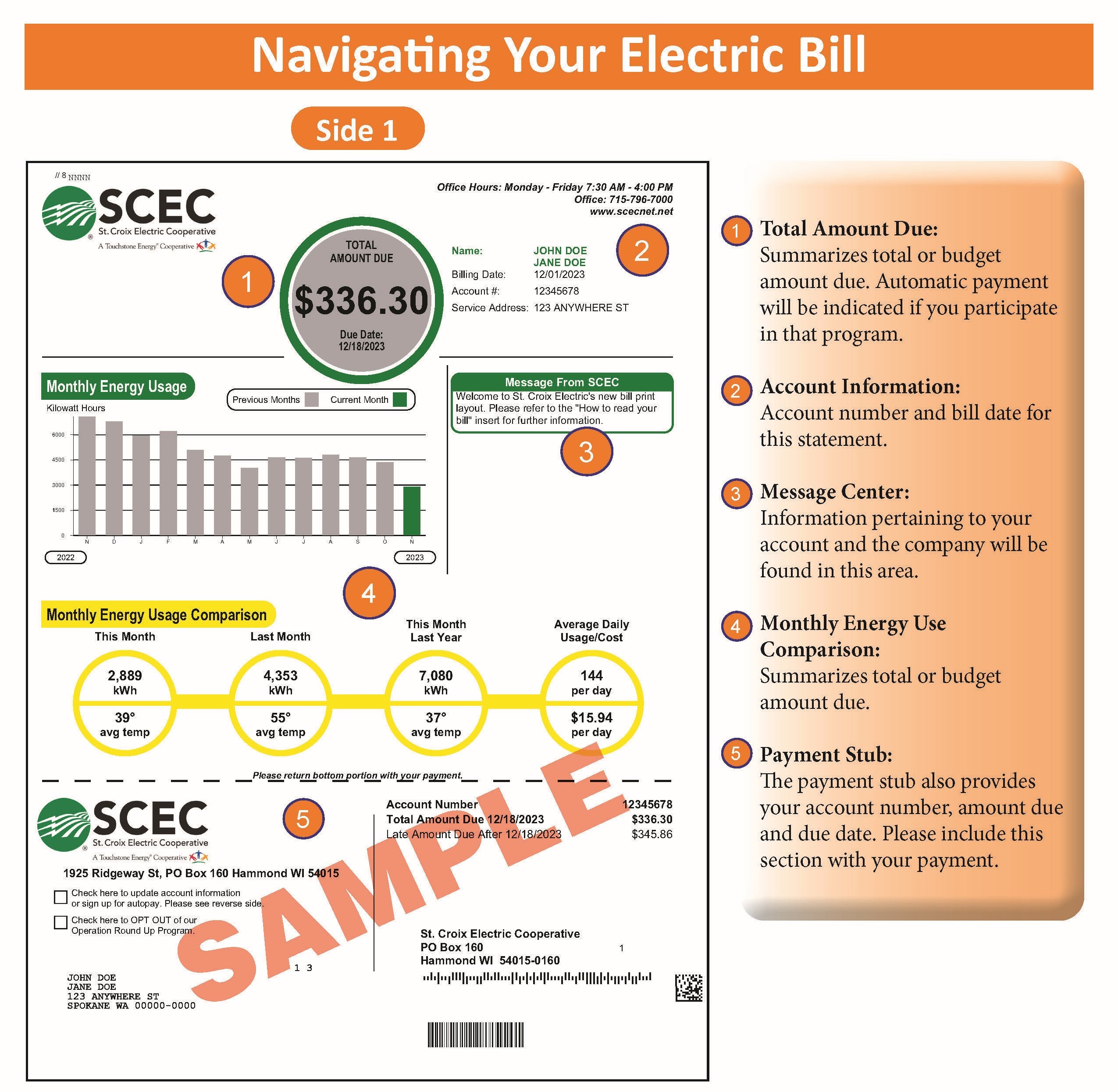 SCEC read my bill sample