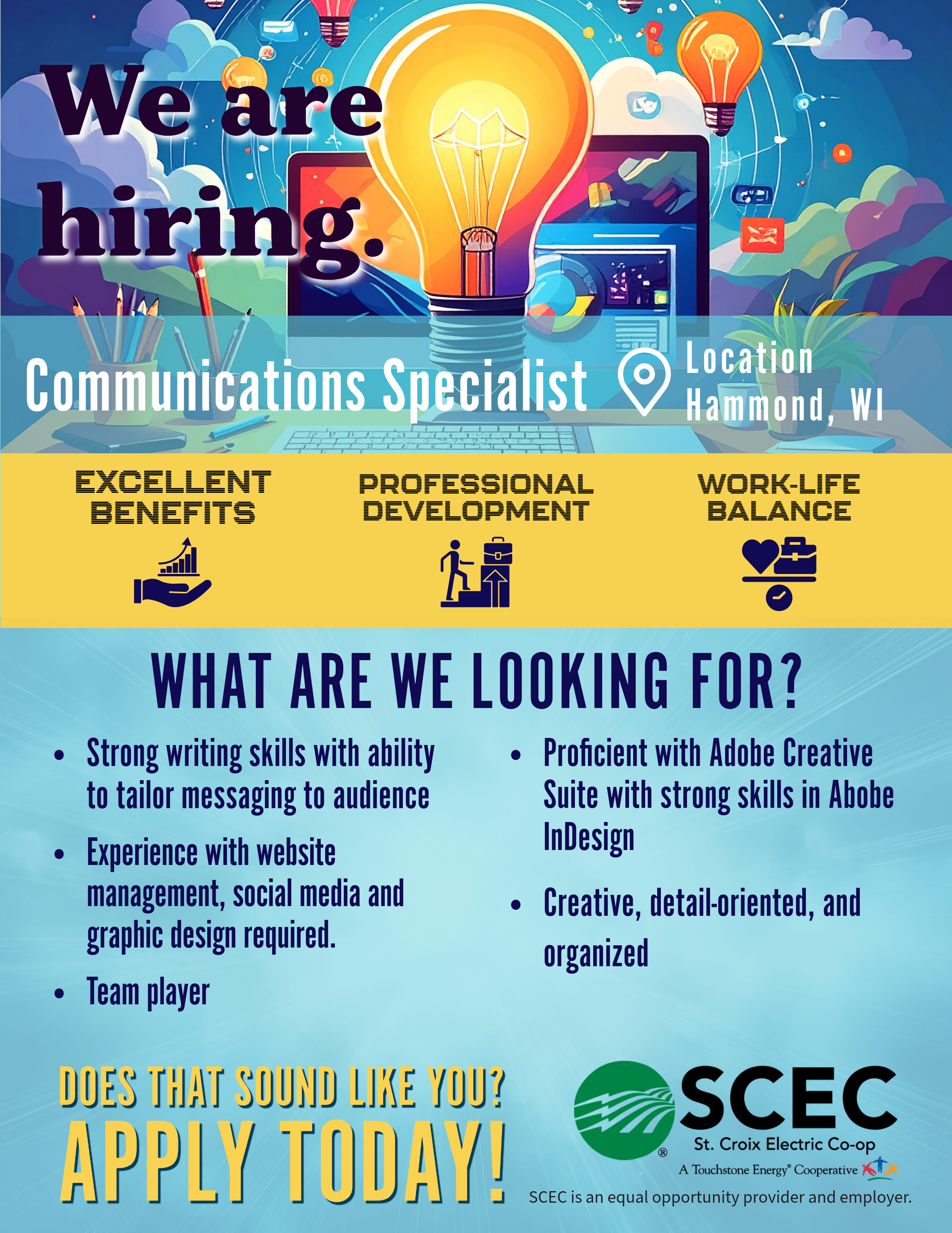 Communications Specialist flyer